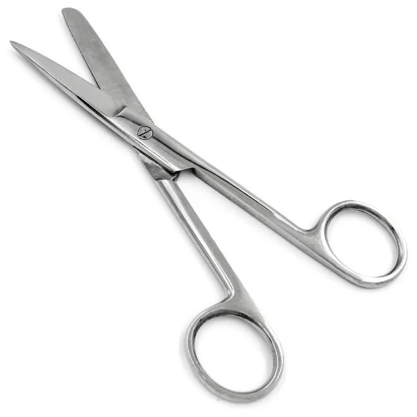 PI-02-1142. Ножиці операційні прямі з одним гострим кінцем, 140 мм. PARADISE